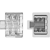 Value Plastics Luer Fitting, Straight Adapter, Clear Polycarbonate, Male Luer Integral Lock x Ring Plug, Closed at Grip; 25/Pk
