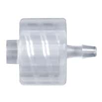 Value Plastics Luer to Hose Barb Fitting, Straight Adapter, Polypropylene, Male Luer Integral Lock Ring x 200 Series Barb 3/32" ID; 25/Pk