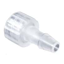 Value Plastics Luer to Hose Barb Fitting, Straight Adapter, Polypropylene, Male Luer Integral Lock Ring x 200 Series Barb 5/32" ID; 25/Pk