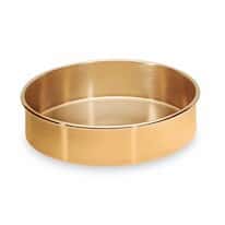 W.S. Tyler 8482 Receiving Pan for Bottom 8" Diameter Brass Sieve, Half Height