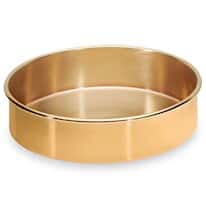 W.S. Tyler 8527 Receiving Pan for 12" Brass Bottom Sieves, Half Height