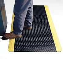 Wearwell 414.1516X2X3BK Safety Mat, 2 ft W x 3 ft L, 15/16" thick, Black