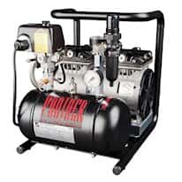 Werther PC120/4 Ultra-Quiet Oilless Air Compressor, 1.25 cfm/0.93 gal Tank; 220V