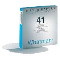 Whatman 1541-042 541 Ashless Quantitative Filter Paper, 20-25um, 4.25cm; 100/Box