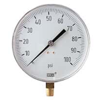 Wika 111.25 4.5 0 to 100 psi Industrial Gauge, 4 1/2" Dial