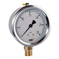 Wika Type 213.53 0 to 1000 psi Industrial Gauge with Bottom Connection, 2 1/2" Dial