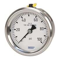 Wika 9768343 Bourdon Tube Pressure Gauge, 0 to 30 psi, 2.5" Dial, 1/4 NPT(M) 