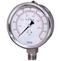 Wika 9833646 Bourdon Tube Pressure Gauge, 30" Hg to 0 psi, 2.5" Dial, 1/4" NPT(M)