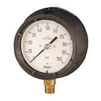 Wika 212.34 4.5 4.5" Process Pressure Gauge, 0 to 100 psi, Lower