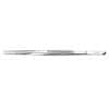 Stainless Steel Tweezers, Straight Tip, Serrated, 152mm