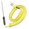 Type K General-Purpose Stainless Steel Probe, Mini Connector, 4" Long Sheath