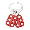 Accuform KDD109 1-1/2" Standard-Style Steel Hasp, Red, Accommodates up to 6 Locks