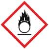 Accuform LZH602EV5 GHS Label,Flame Over Circle Pictogram,1" x 1",adhesive poly,500/roll