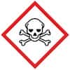 Accuform LZH606EV2 GHS Label,Skull/Crossbones Pictogram,1" x 1",adhesive poly,250/roll