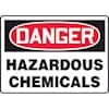 Accuform MCHL091VP Safety Sign, Danger - Hazardous Chemicals, 7" x 10", Plastic