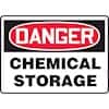 Accuform MCHL191VS Safety Sign, Danger - Chemical Storage, 7" x 10", Adhesive Vinyl