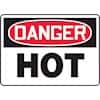 Accuform MCPG020VS Safety Sign, Danger - Hot, 10" x 14", Adhesive Vinyl