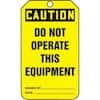 Accuform MDT606CTP Prevention Tags, Caution Do Not Operate, Back A, 5.8" x 3.1", Cardstock; 25/Pk