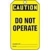 Accuform MDT621PTP Tag, Caution Do Not Operate, Back B, 5-7/8" x 3-3/8", RV-Plastic; 25/Pk