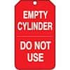 Accuform MGT202CTP Tag, Empty Cylinder Do Not Use, 5 7/8" X 3 1/8", PF-Cardstock