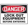 Accuform MLKT106VP Safety Sign, Danger Lockout Tagout, 7 X 10, Plastic