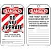 Accuform MLT401PTP Tag, Danger Do Not Operate Maintenance Department, 5 7/8" X 3 3/8" Rv-plastic