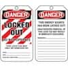 Accuform MLT407PTP Tag, Danger Locked Out Do Not Operate, 5 7/8" X 3 3/8", Rv-plastic, 25/pk