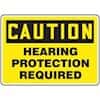 Accuform MPPE792VP Safety Sign, Caution - Hearing Protection Required, 7" X 10", Plastic