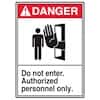 Accuform MRDM102VS ANSI Sign,Danger-Do Not Enter Authorized Only, 7" x 10",Adhesive Vinyl