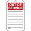 Accuform TRS243CTP Tag, Out Of Service, 5 7/8" X 3 1/8", PF-Cardstock
