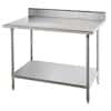Advance Tabco KMS-308 Stainlesss Steel Worktables with Rear Splash, 96"L x 30"W