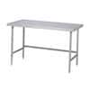 Advance Tabco SS-246 Flat bullnose-edged work table with a SS undershelf; 72"L, 500 lb capacity