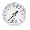 Ashcroft Utility Gauge, 30 to 0" Hg, 1 1/2" Dial, Back Connection