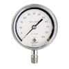 Ashcroft Test Gauge, Model 1084, 3" Dial, 316L Stainless Steel, 1/4" NPT(M) Lower Mount, 0 to 100 psi