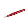 Aven Tools Color Coded Tweezer, Tapered Strong Tips, 00, Red, 4.75" L