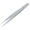 Aven Tools Tweezers, Stainless Steel, Serrated Straight Tips, 4.75" L