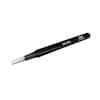 Aven Tools Color Coded Tweezer, Straight Flat Tips, 2A, Black, 5.75" L