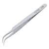 Aven Tools Precision Stainless Steel Tweezers, Curved Serrated Tips, 7B-SA,115mm