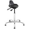 Bevco 3555 Sit-stand stool, 22"-32" height, polished aluminum base
