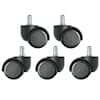 Bevco 3850S/5 Hard Floor Caster for Plastic Base Chairs and Stools; 5/Pk