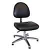Bevco 9550M-C2 BLK Cleanroom Chair, Deluxe Vinyl, 24" to 34" height, ISO Class 5, aluminum base