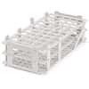 BrandTech 4340010 Test Tube Rack, Polypropylene, White, 55 Tubes up to 18 mm Dia.; 5/PK