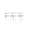 BrandTech BIO-CERT® PCR 8-Strip Tube with Domed Cap, Polypropylene, Clear, 0.2 mL; 250/Pk