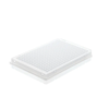BrandTech BIO-CERT® PCR Plate, 384-Well, Clear, Full Skirt, Low-Profile, Non-Elevated Well Rim, 0.03 mL; 50/Pk