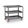 Brennan 3LG-1832-BRK Welded service cart -3 shelf,flat, 18" x 32"