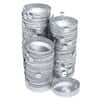 Cole-Parmer Aluminum Crimped-Walled Weighing Dish with Tab, 70 mm dia, 60 mL; 1000/Cs