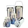 Universal-Style Stainless Steel and Glass Dewar Flask with Handle and Lid, 1 L