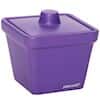 Cole-Parmer Foam Rectangular Ice Pan with Lid, 1 L, Purple