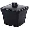 Cole-Parmer Foam Rectangular Ice Pan with Lid, 1 L, Black