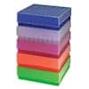 Cole-Parmer 81-Place Freezer Boxes, Orange, PP; 5/Pk